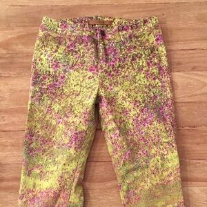 Joes Jeans THE SKINNY Floral Stretch Yellow Purple